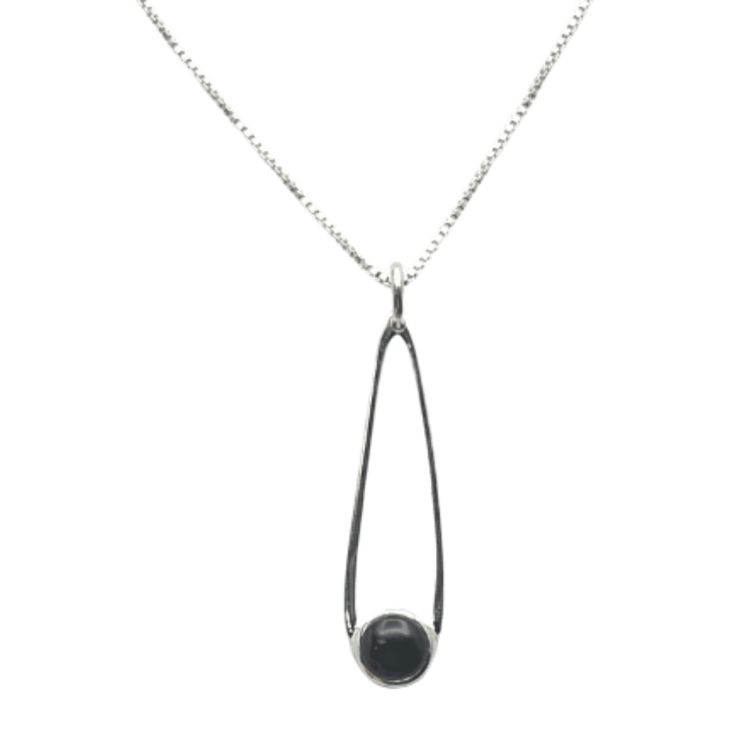 boma Teardrop Cutout Stone Pendant - Silver Parrot, Inc. 