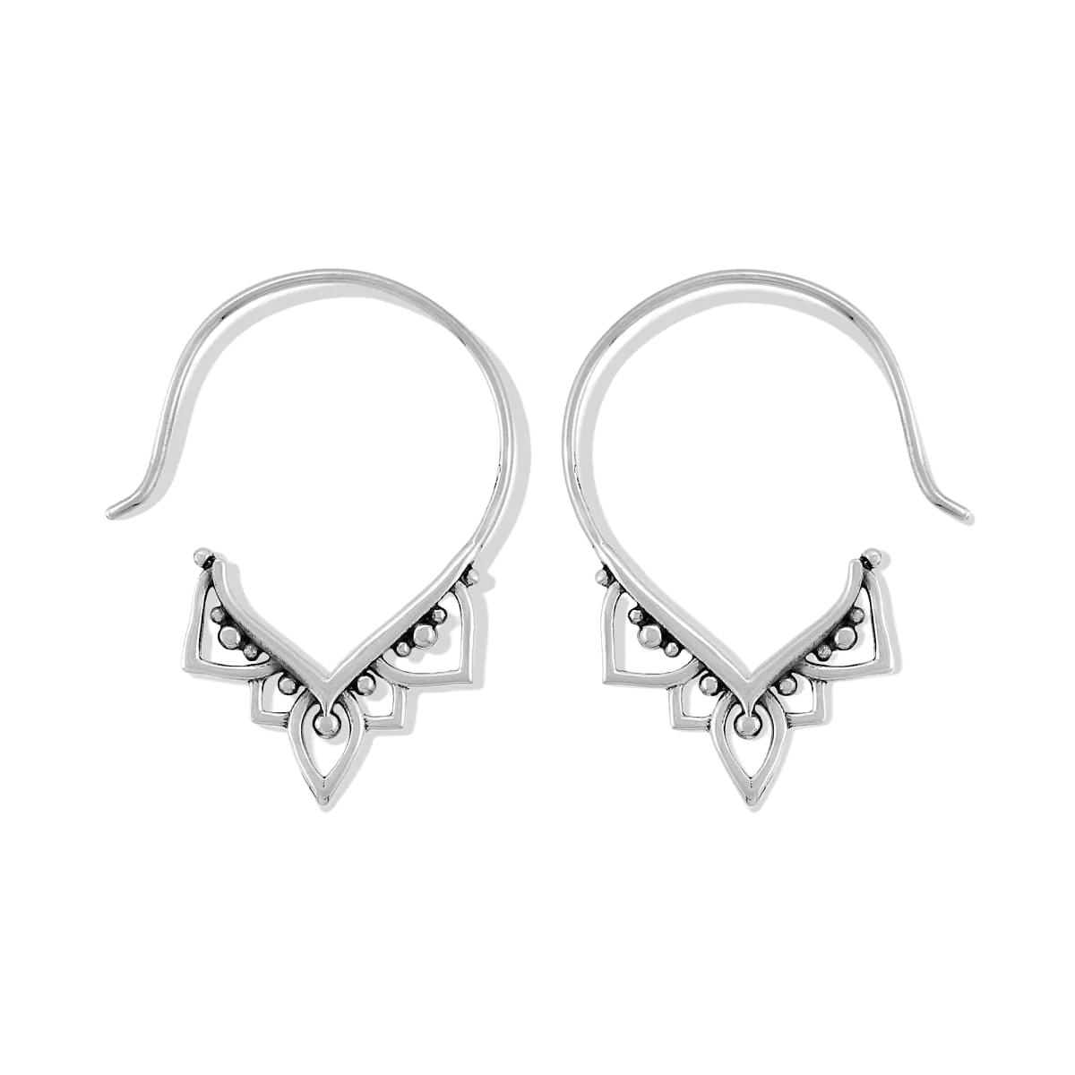 boma Bohemian Pull Through Hoops - Silver Parrot, Inc. 