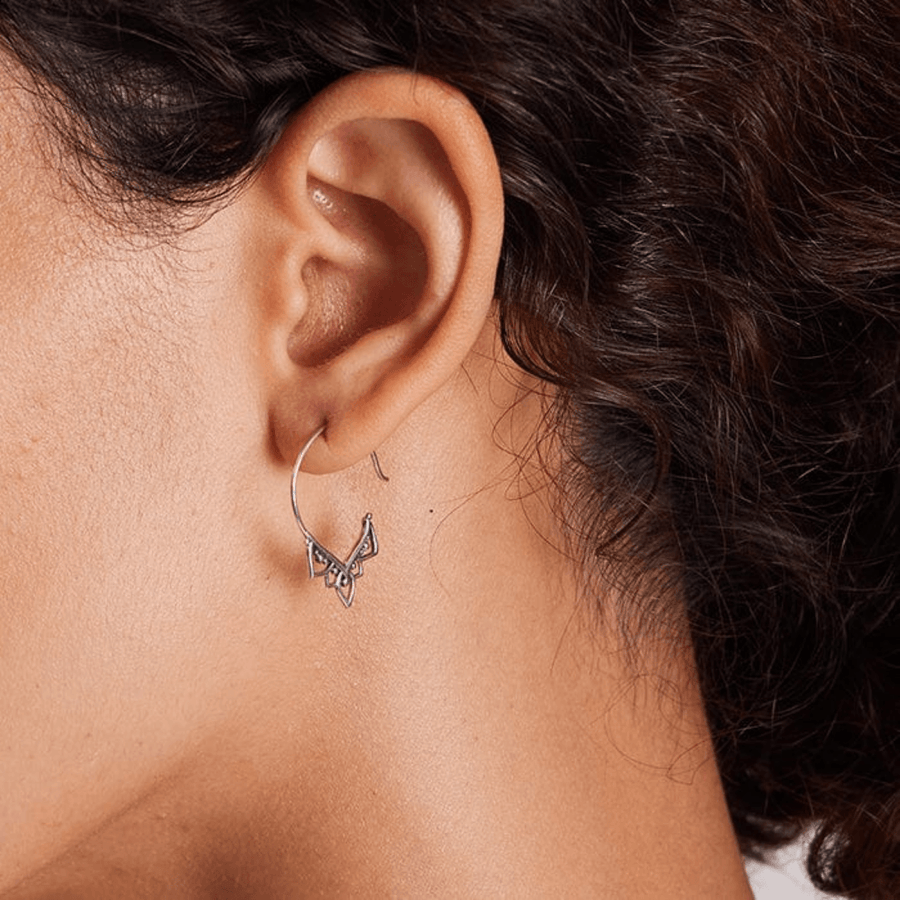 boma Bohemian Pull Through Hoops - Silver Parrot, Inc. 