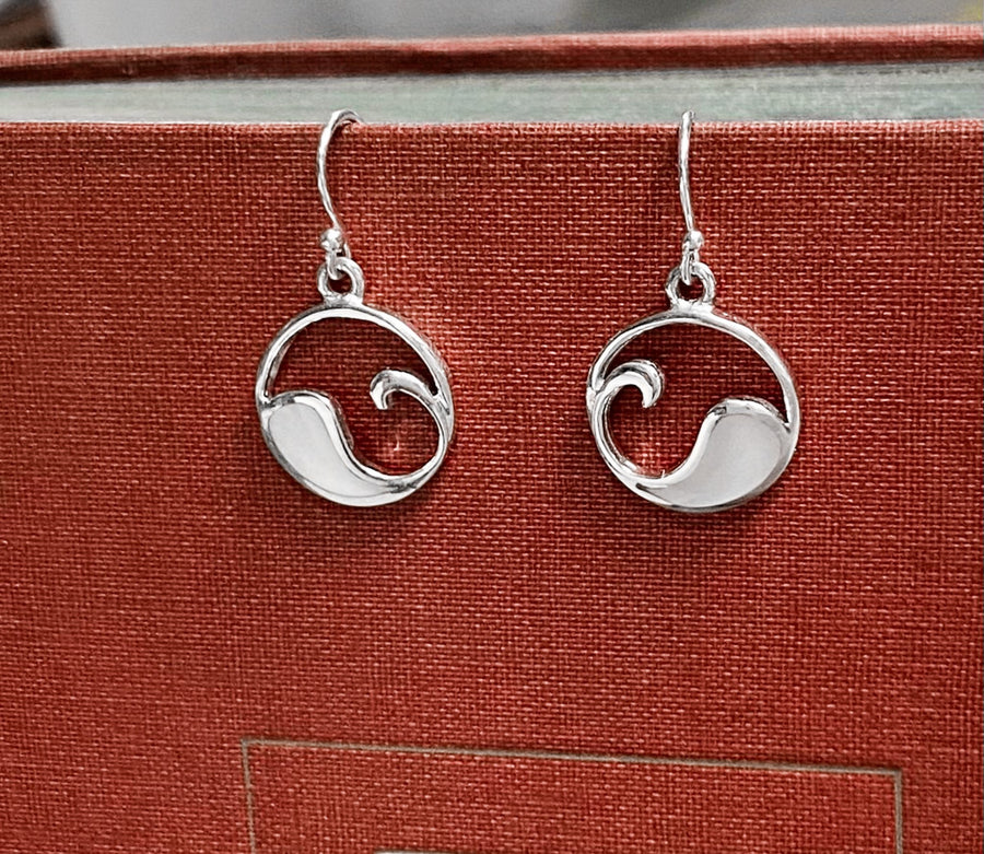 Great Wave Earring With Mother Of Pearl and Sterling