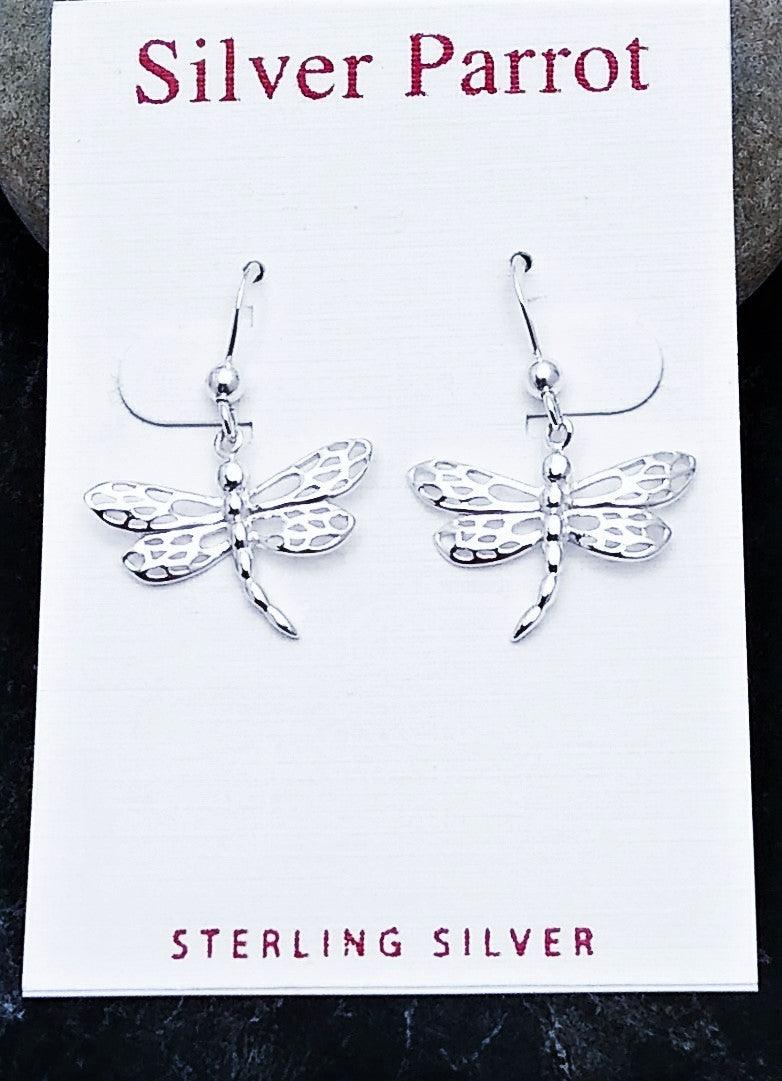 Sterling Silver Dragonfly Earrings - Silver Parrot, Inc. 