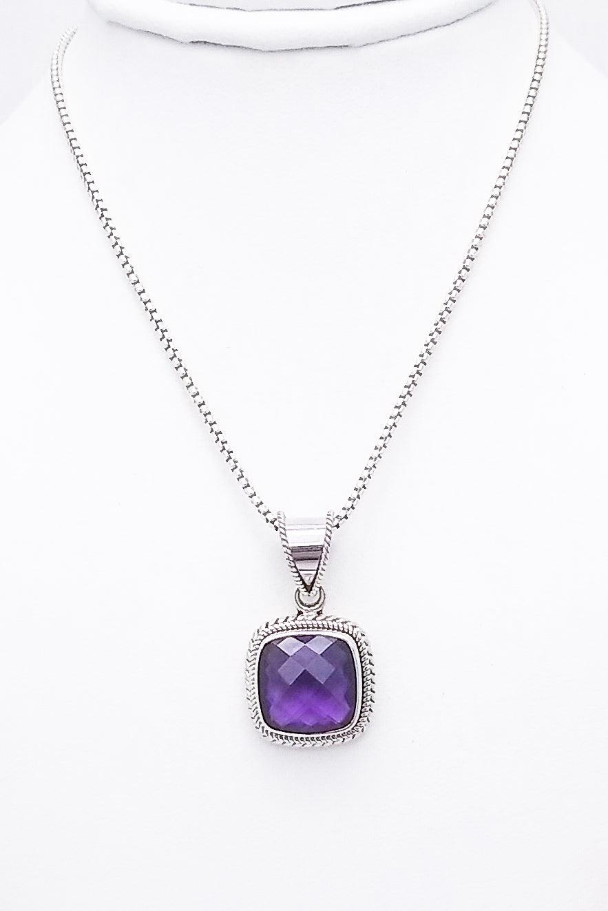 Sterling Silver Pendant With Amethyst - Silver Parrot, Inc. 