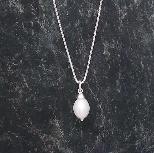 boma Sterling Silver Pendant With A Freshwater Pearl. 3 Colors. - Silver Parrot, Inc. 