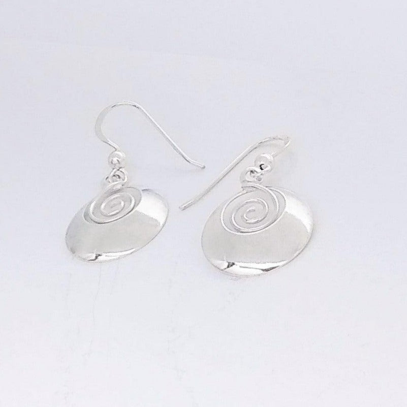 Shiny Sterling Spiral Earrings - Silver Parrot, Inc. 